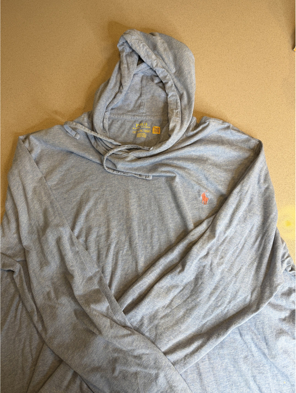 Polo Ralph Lauren Mens XL Blue Lightweight Jersey Pull Over Tagless